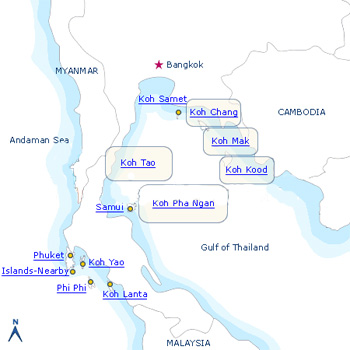 map of thailand islands. Map Of Thailand And Islands.